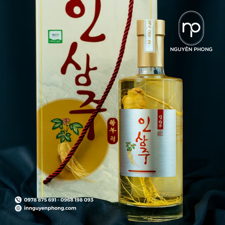 In tem dán rượu sâm giá rẻ tại Hà Nội
